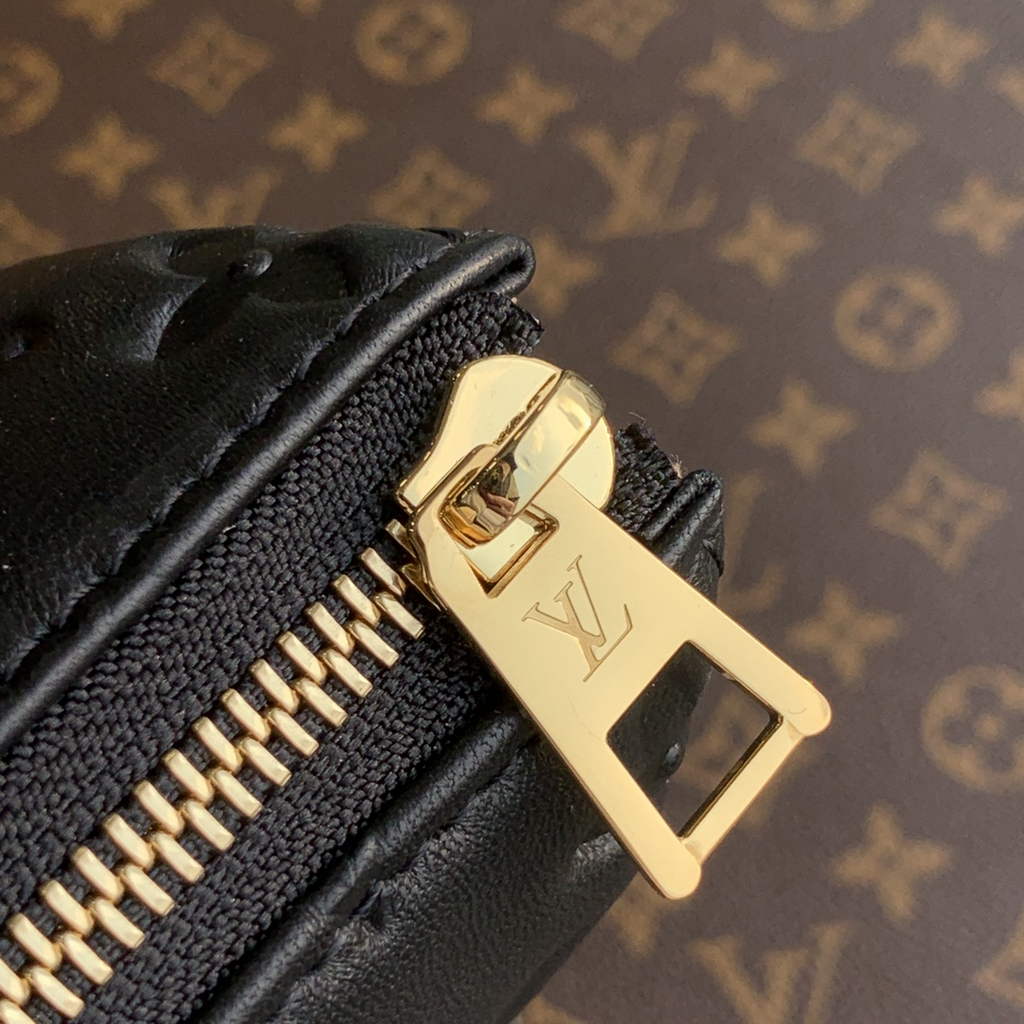 Louis Vuitton M57783 Coussin MM Shoulder Handbags Lambskin Black - Default Title - View 4