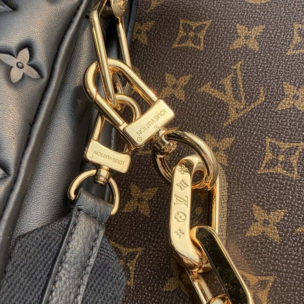 Louis Vuitton M57783 Coussin MM Shoulder Handbags Lambskin Black - Default Title - View 5