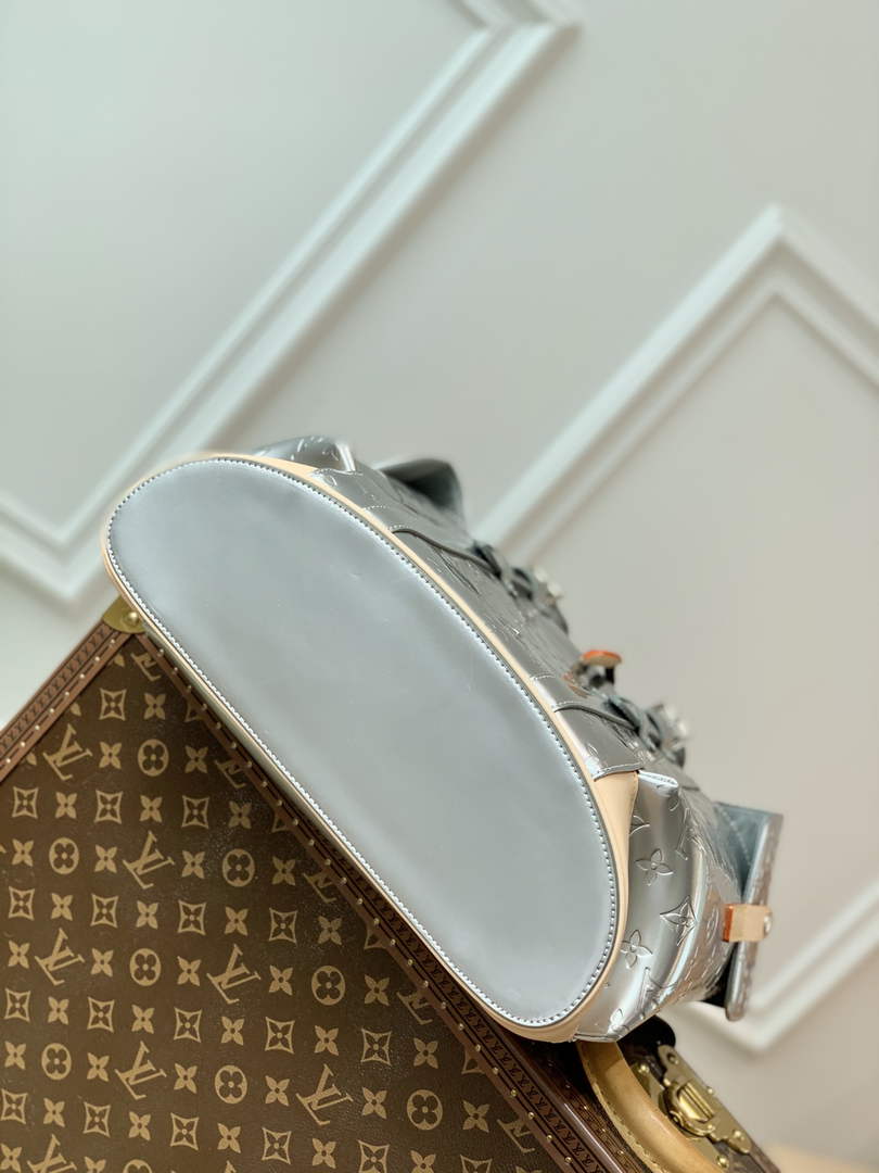 Louis Vuitton M58756 Christopher Backpack MM Leather Silver