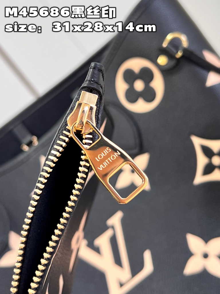 Louis Vuitton M58907 Neverfull MM Bag Monogram Empreinte Leather