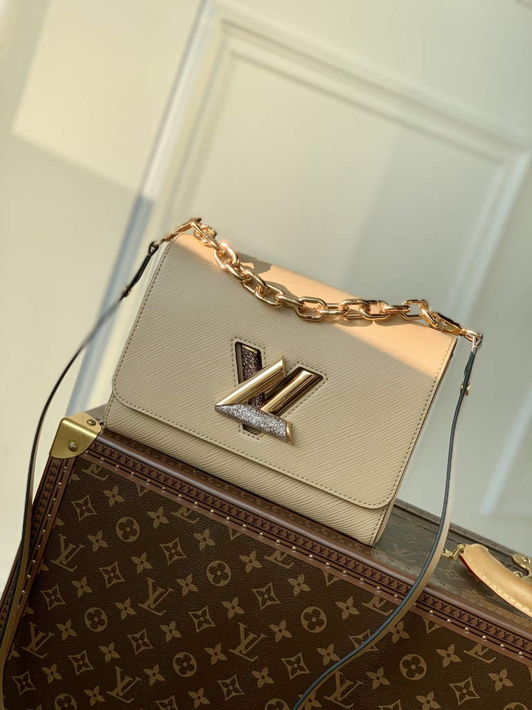 Louis Vuitton M59033 Twist MM Bag Epi Leather Dark Beige - Default Title - View 1