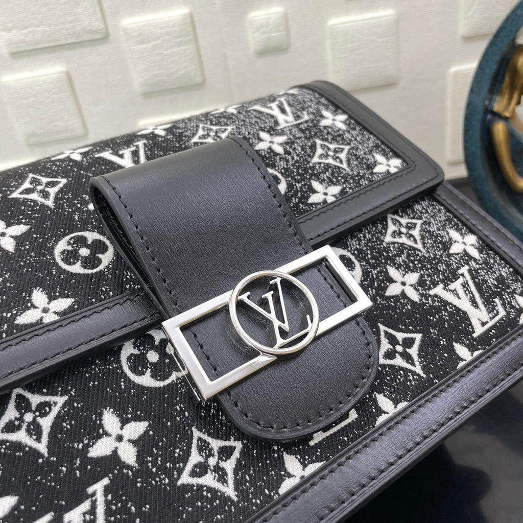 Louis Vuitton M21458 Dauphine MM Shoulder bag black - 25 x 17 x 10.5 cm / monogram / Calfskin-leather trim - View 5