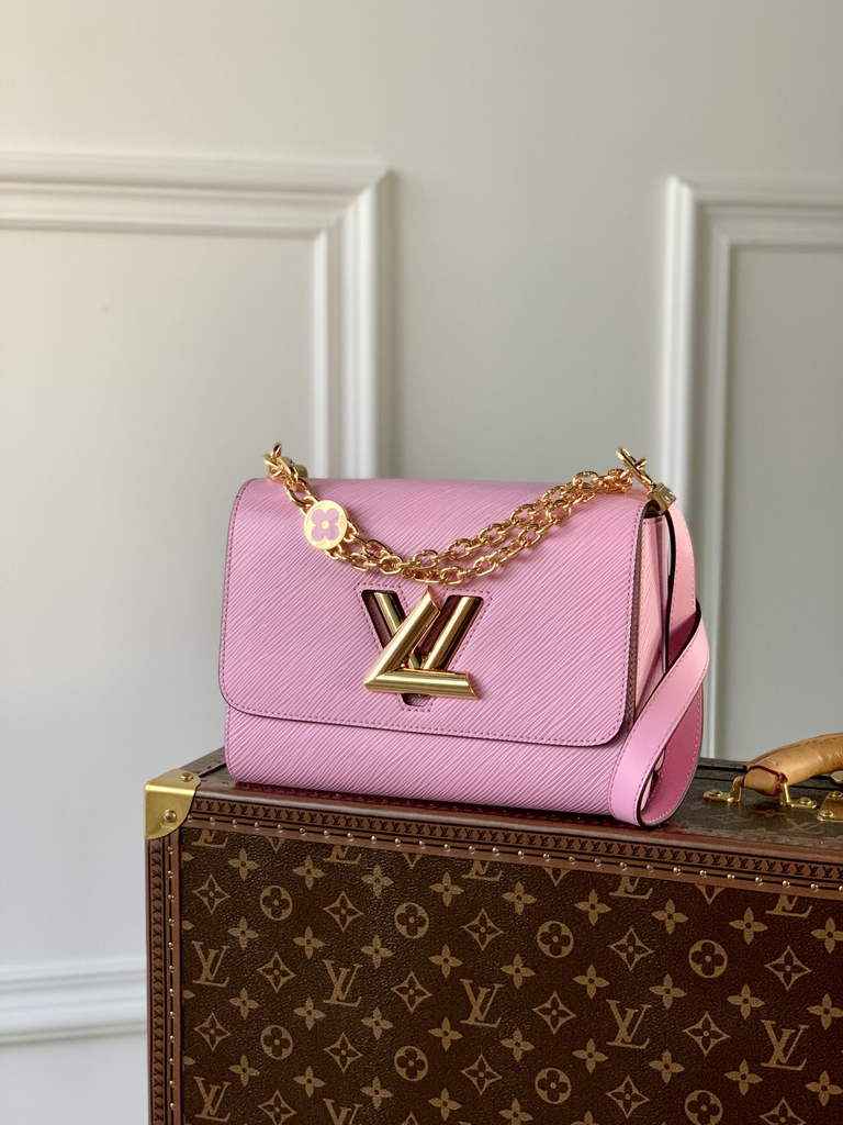 Louis Vuitton M59402 Twist MM Bag Epi Leather Pink