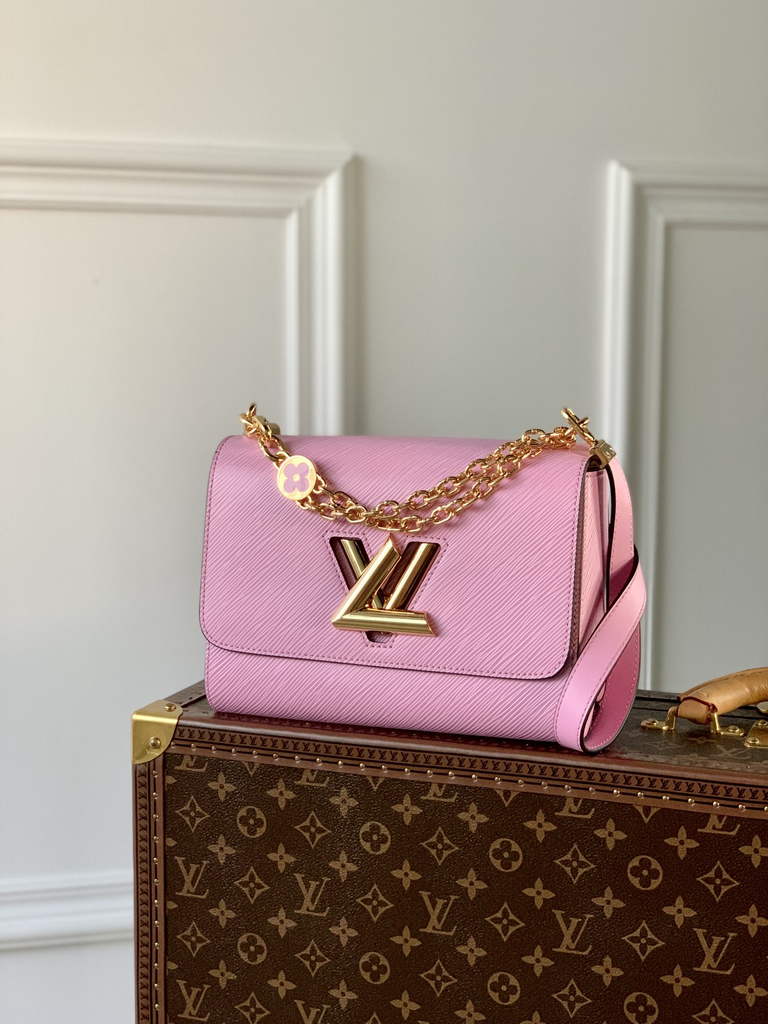 Louis Vuitton M59402 Twist MM Bag Epi Leather Pink - Default Title - View 1