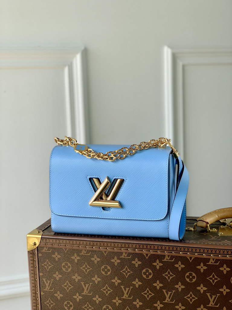 Louis Vuitton M59402 Twist MM Bag Epi Leather Blue - Default Title - View 1