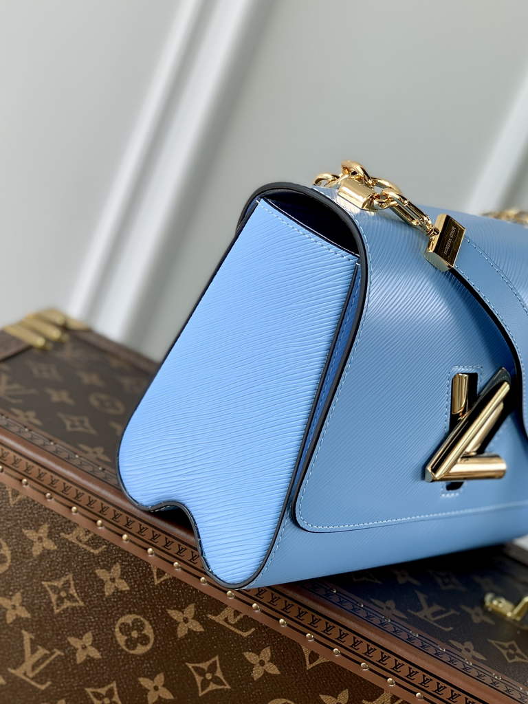 Louis Vuitton M59402 Twist MM Bag Epi Leather Blue - Default Title - View 4