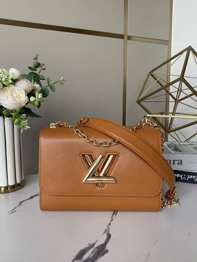 Louis Vuitton M59686 Twist MM Bag Epi Leather Brown - Default Title - View 1