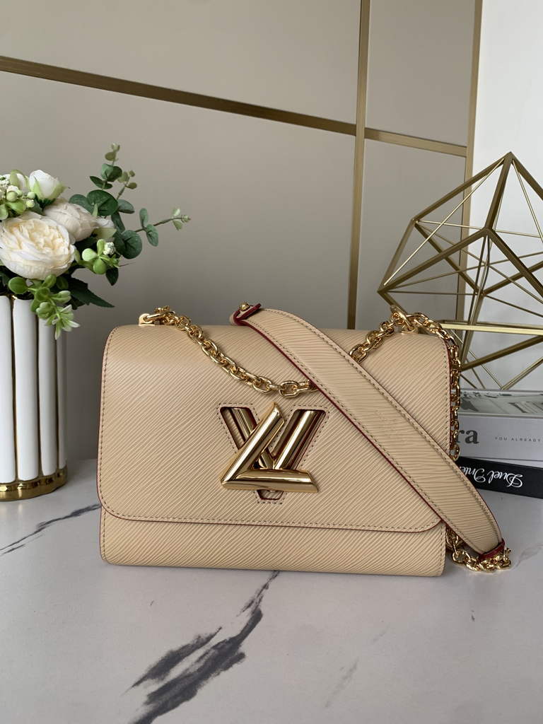 Louis Vuitton M59761 Twist MM Bag Epi Leather Quartz White - Default Title - View 1