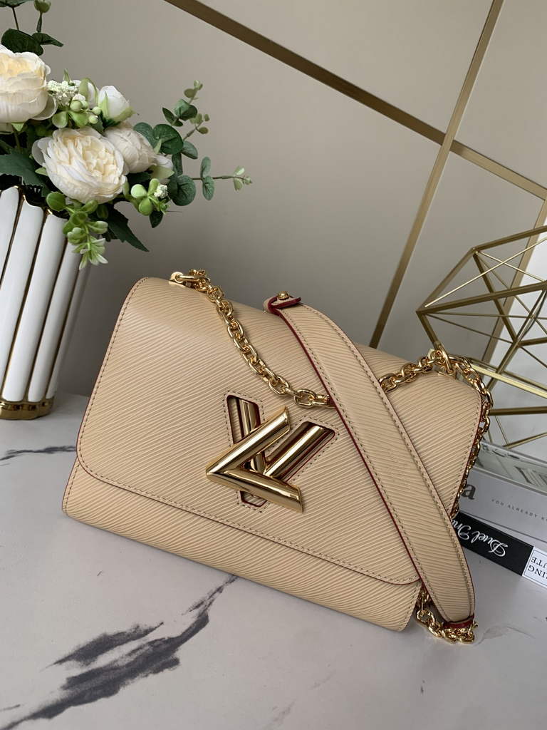 Louis Vuitton M59761 Twist MM Bag Epi Leather Quartz White - Default Title - View 3