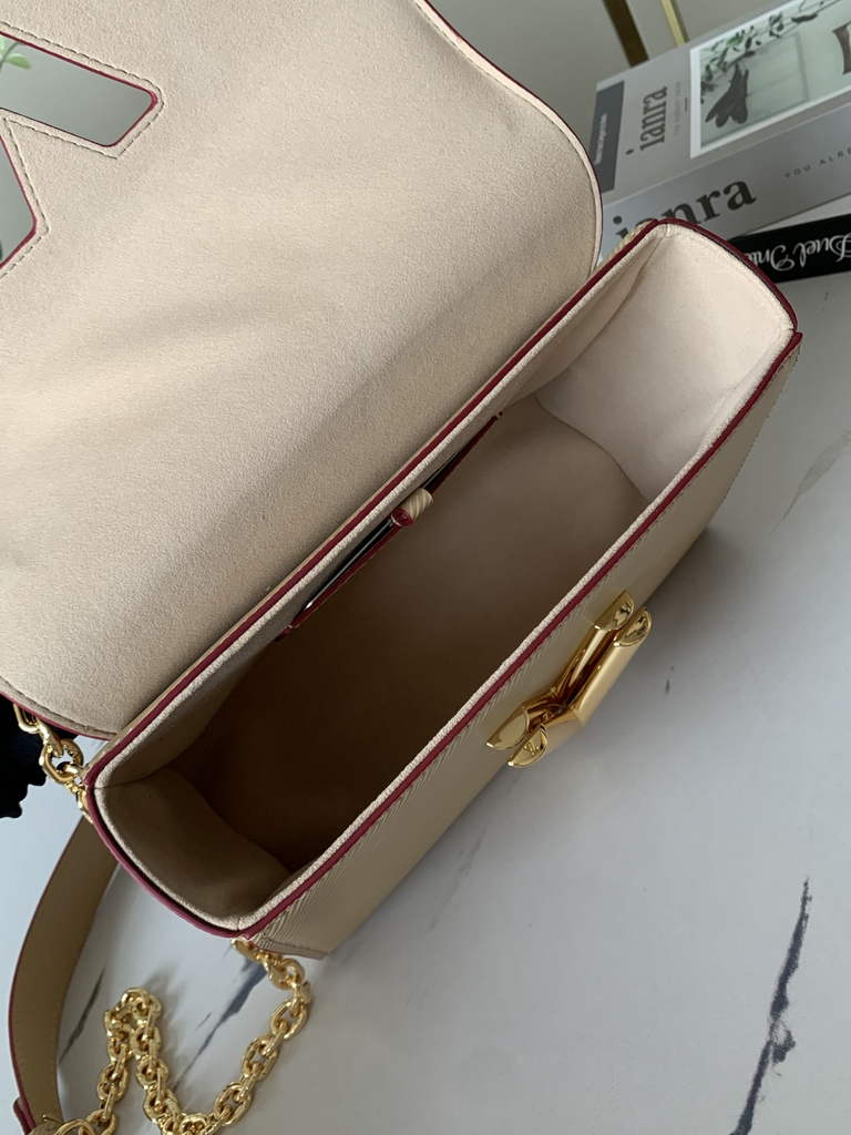 Louis Vuitton M59761 Twist MM Bag Epi Leather Quartz White - Default Title - View 8