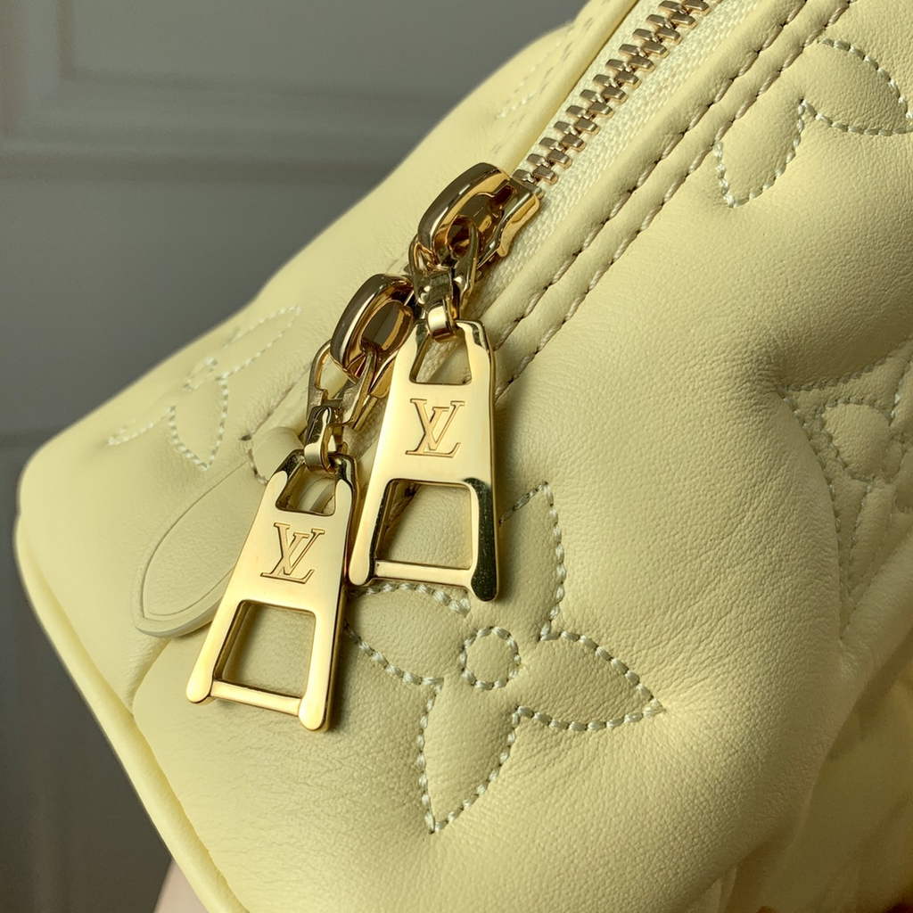 Louis Vuitton M59821 Alma BB Bubblegram Leather Banana Yellow