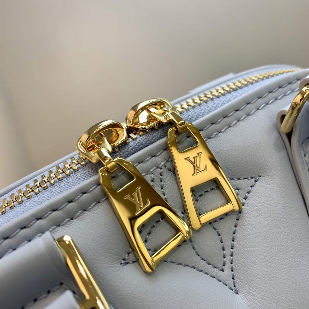Louis Vuitton M59822 Alma BB Bubblegram Leather Bleu Glacier Blue