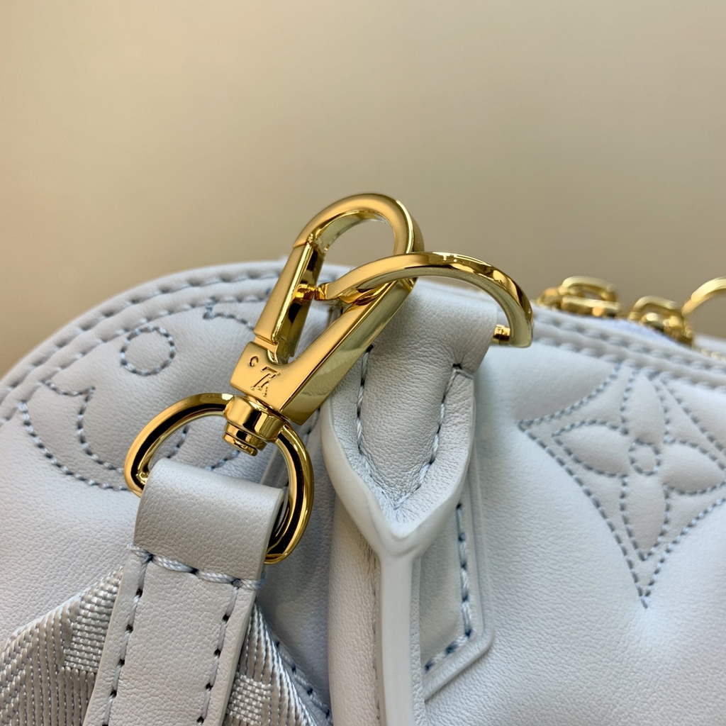 Louis Vuitton M59822 Alma BB Bubblegram Leather Bleu Glacier Blue
