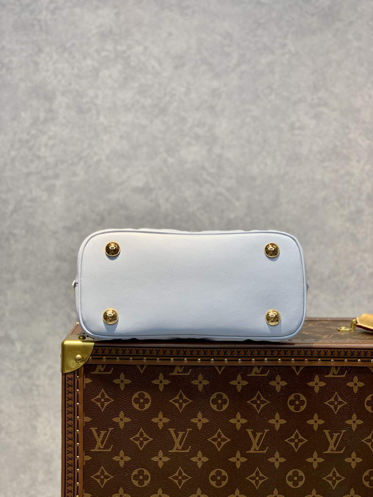 Louis Vuitton M59822 Alma BB Bubblegram Leather Bleu Glacier Blue