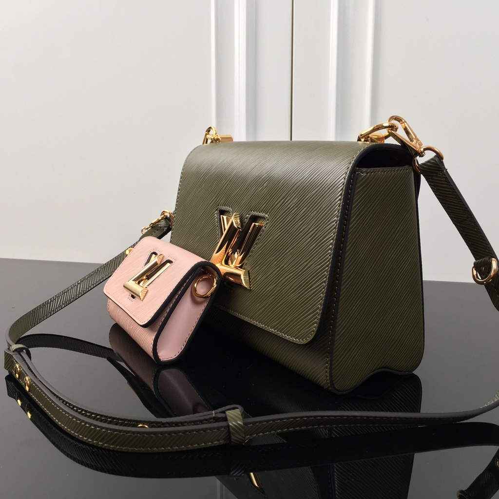 Louis Vuitton M59884 Twist MM Bag Epi Leather Kaki White - Default Title - View 4