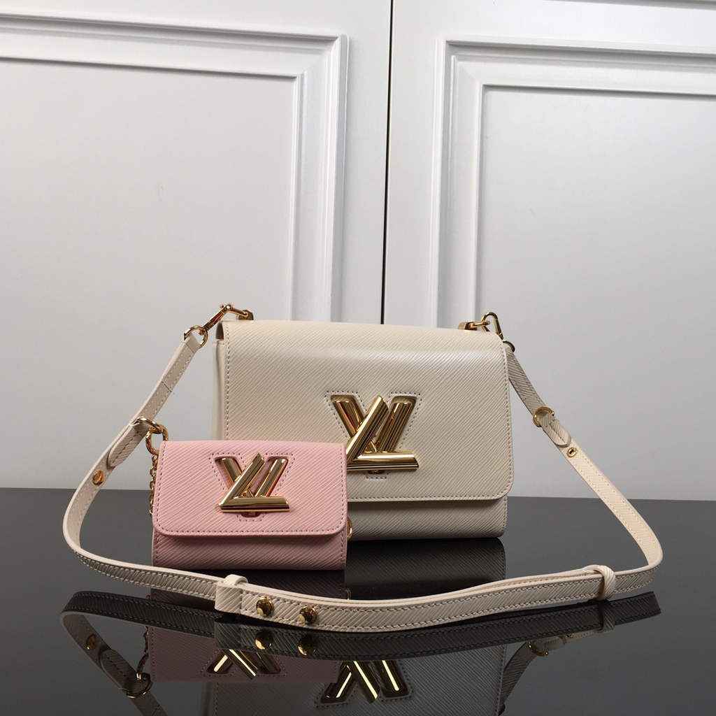 Louis Vuitton M59885 Twist MM Bag Epi Leather Beige Pink