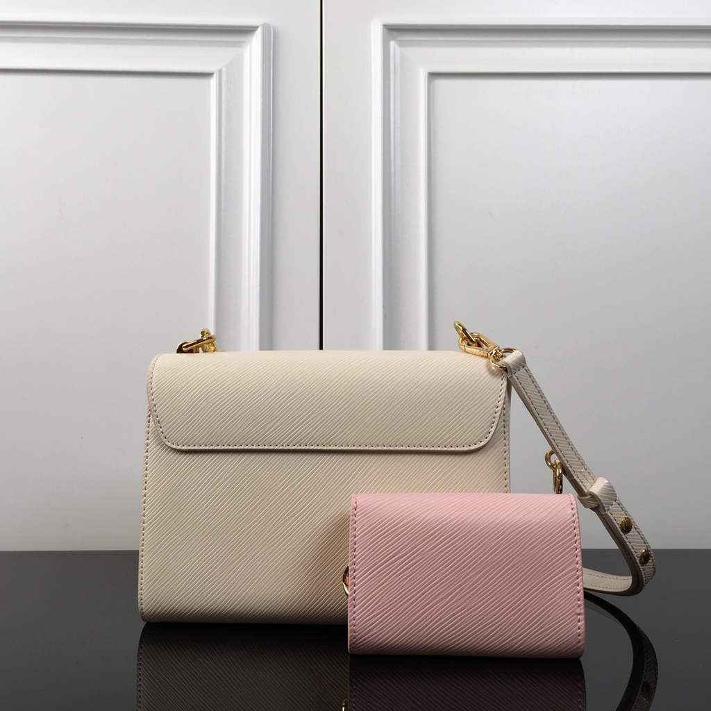 Louis Vuitton M59885 Twist MM Bag Epi Leather Beige Pink