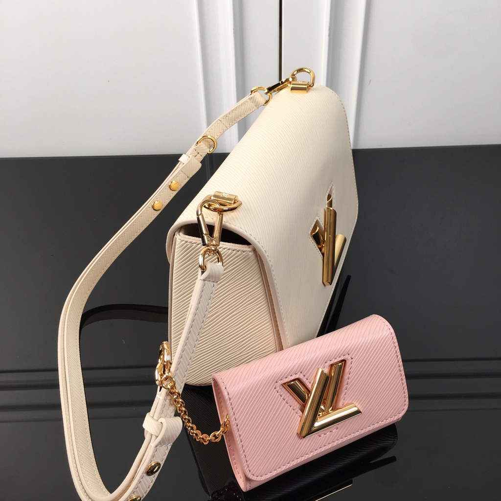 Louis Vuitton M59885 Twist MM Bag Epi Leather Beige Pink