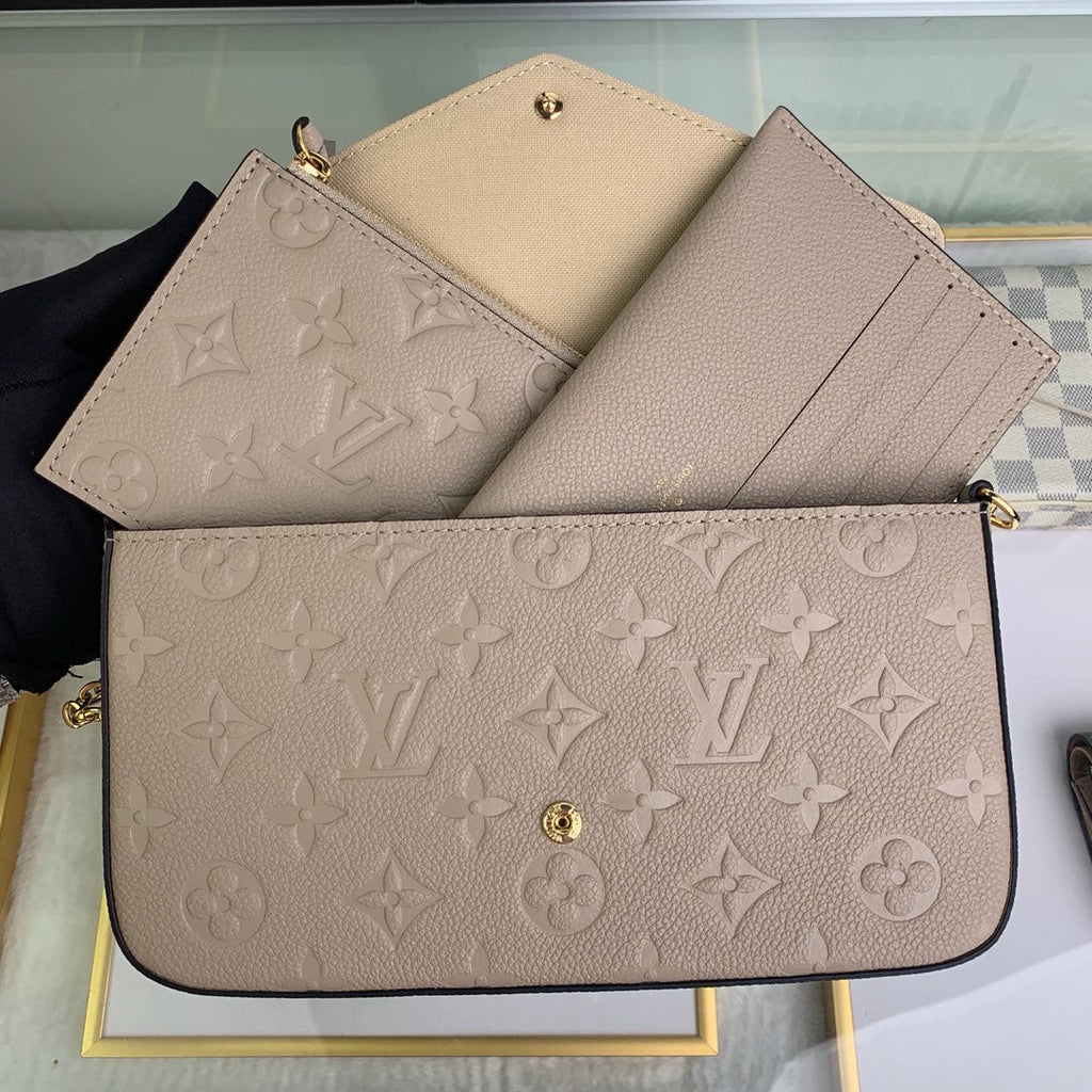 Louis Vuitton M62299 Félicie Pochette Monogram Leather Gray - 21 x 12 x 3 cm / Black - View 8