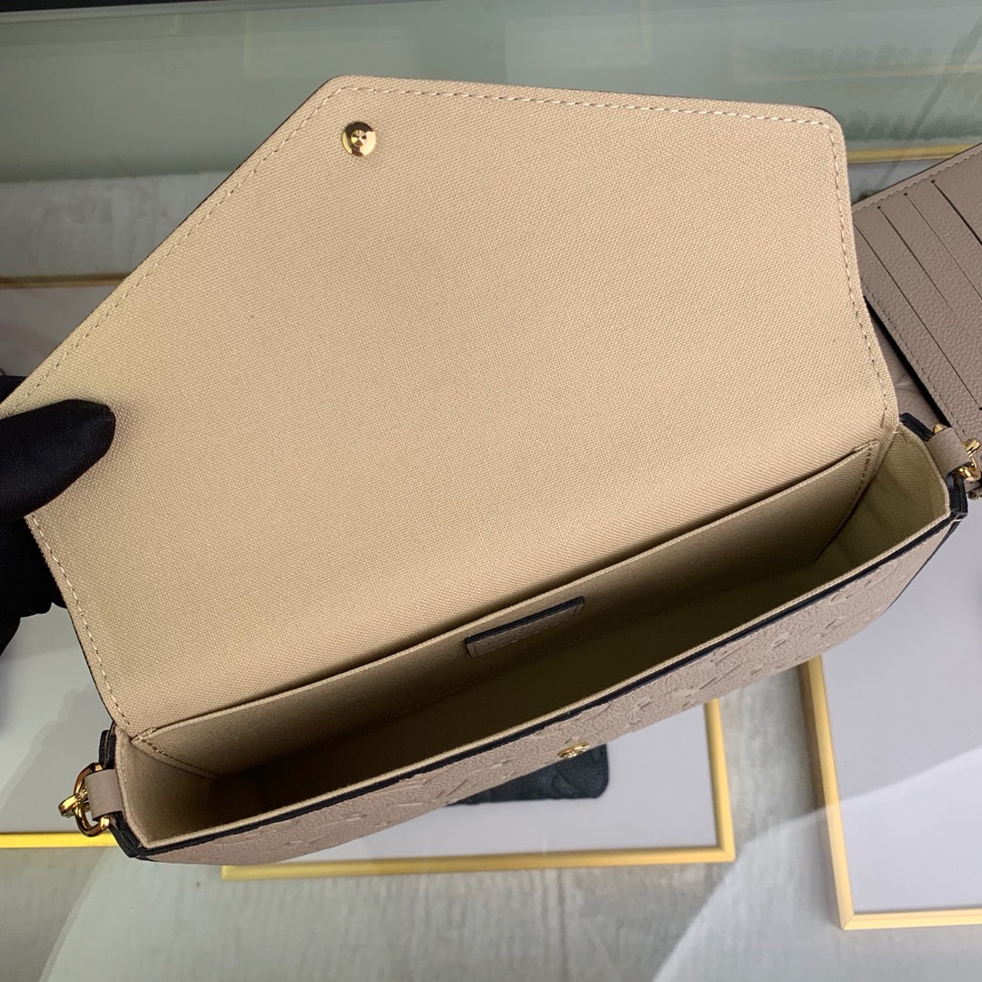 Louis Vuitton M62299 Félicie Pochette Monogram Leather Gray - 21 x 12 x 3 cm / Black - View 9