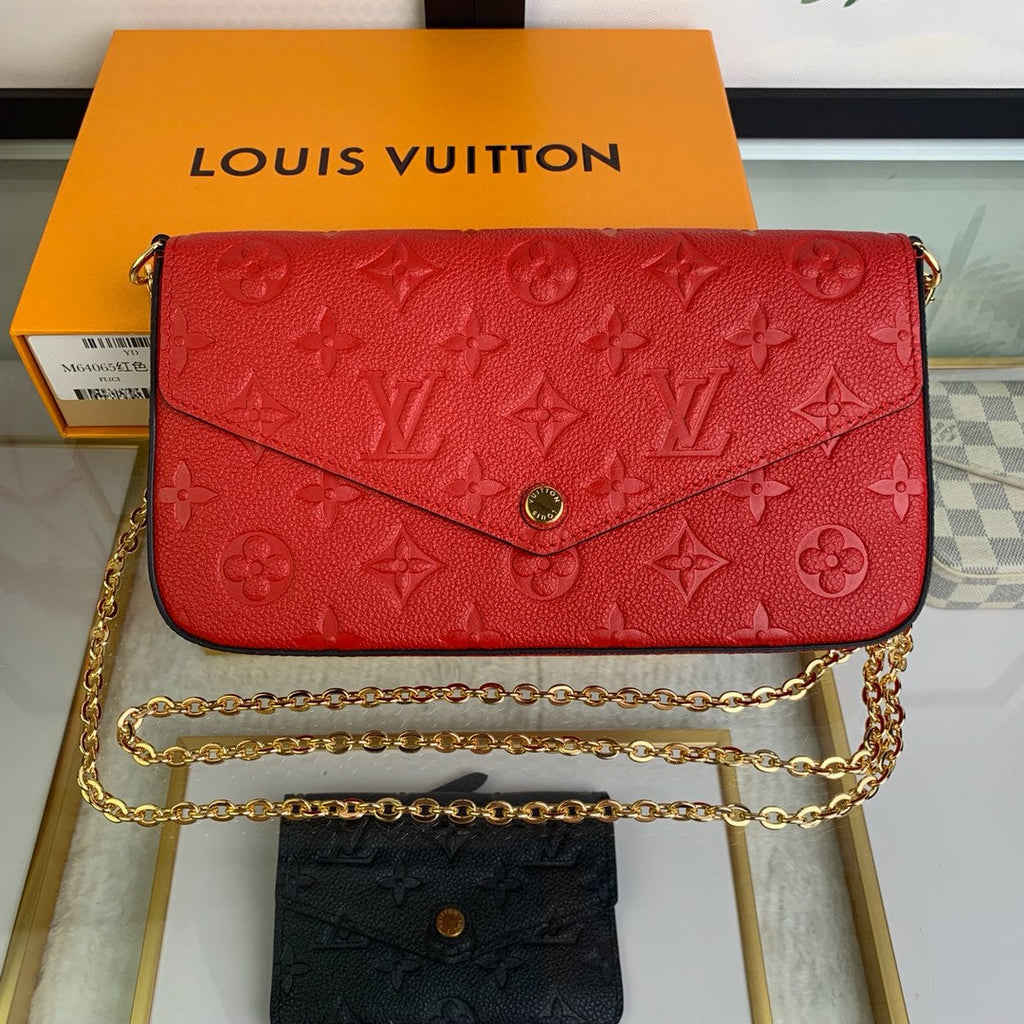 Louis Vuitton M63700 Félicie Pochette Monogram Leather Red - 21 x 12 x 3 cm / Red - View 2