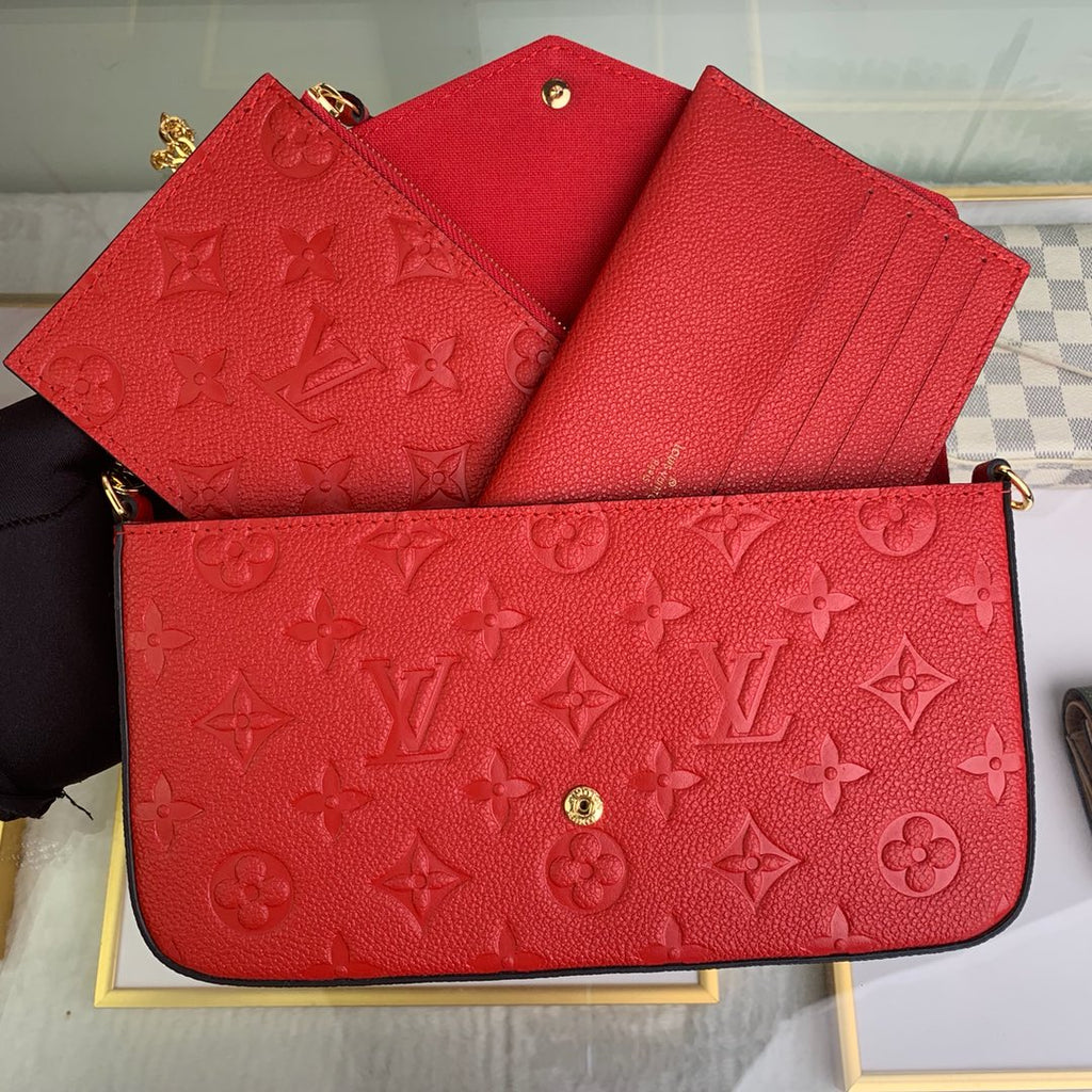 Louis Vuitton M63700 Félicie Pochette Monogram Leather Red - 21 x 12 x 3 cm / Red - View 6