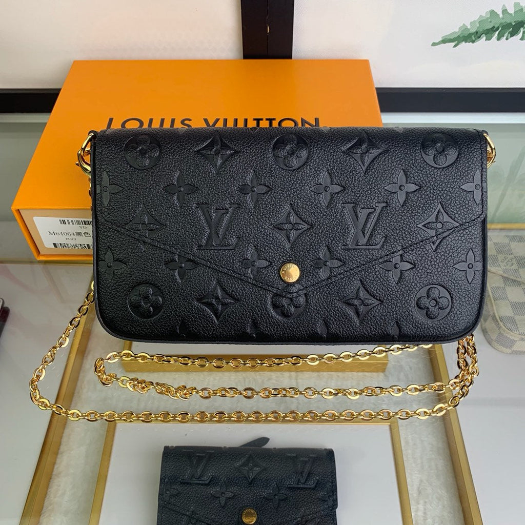 Louis Vuitton M64064 Félicie Pochette Monogram Leather Black - 21 x 12 x 3 cm / Black - View 2