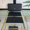 Louis Vuitton M64064 Félicie Pochette Monogram Leather Black