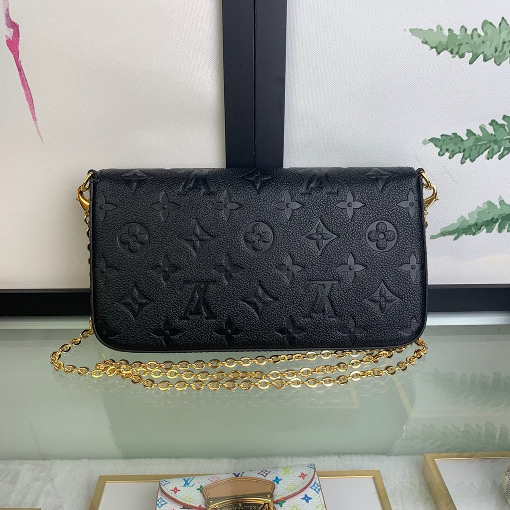 Louis Vuitton M64064 Félicie Pochette Monogram Leather Black - 21 x 12 x 3 cm / Black - View 3