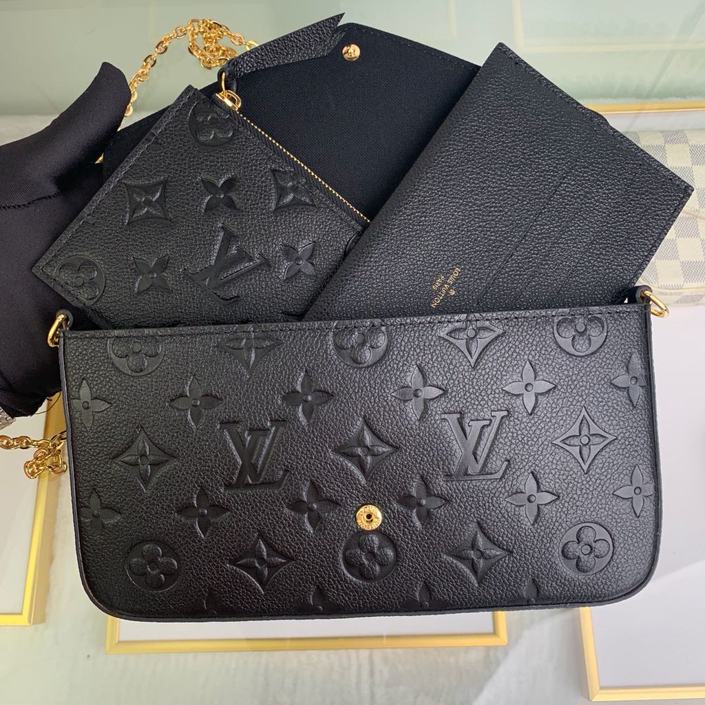 Louis Vuitton M64064 Félicie Pochette Monogram Leather Black - 21 x 12 x 3 cm / Black - View 6