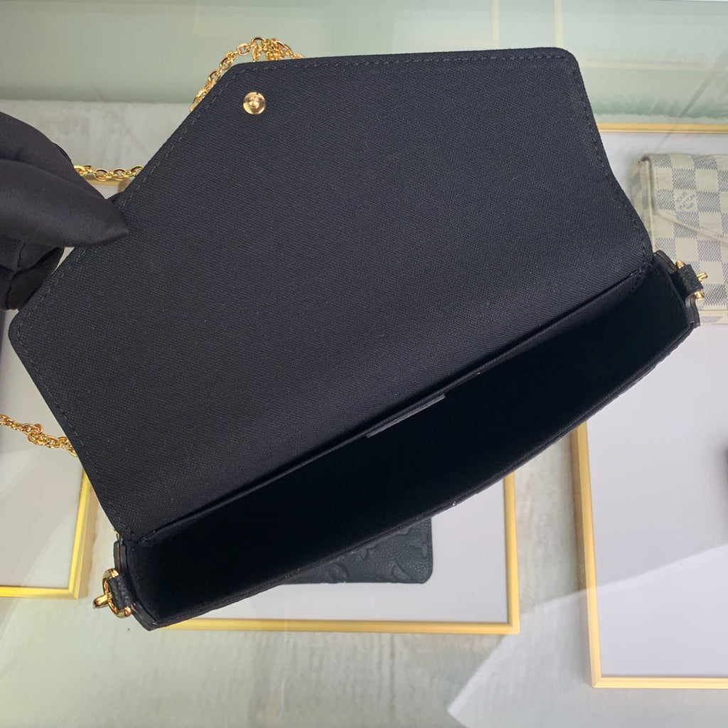 Louis Vuitton M64064 Félicie Pochette Monogram Leather Black - 21 x 12 x 3 cm / Black - View 7