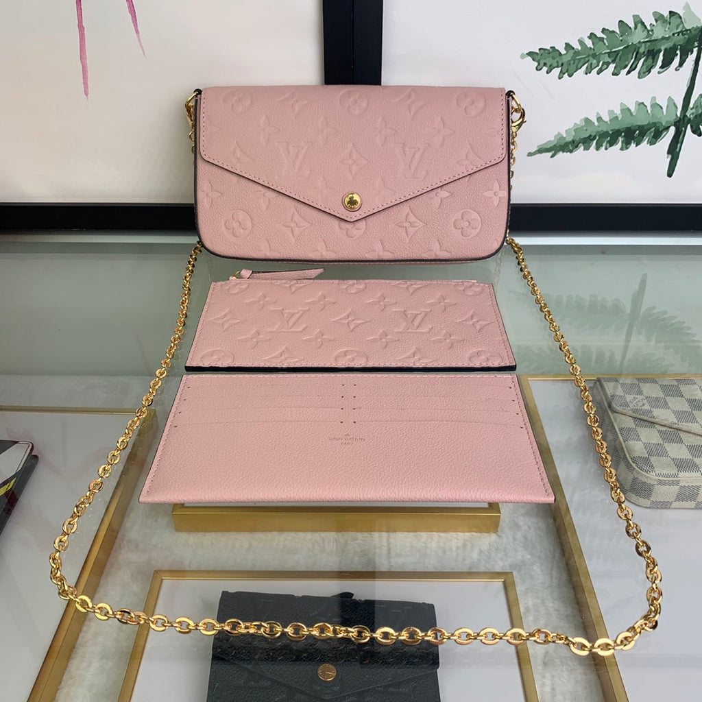 Louis Vuitton M67856 Félicie Pochette Monogram Leather Pink - 21 x 12 x 3 cm / Pink - View 1