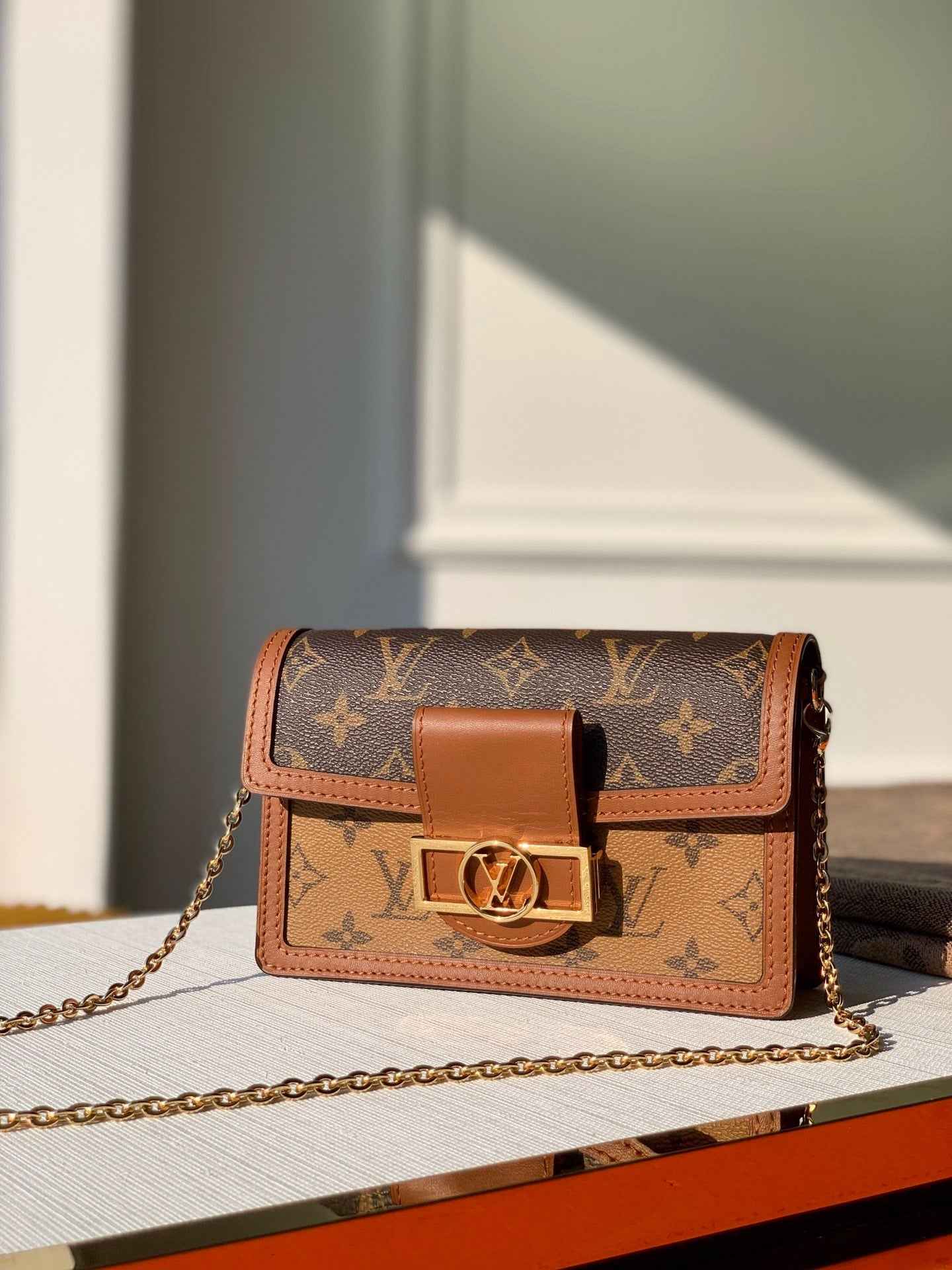 Louis Vuitton M68746 Dauphine Chain Wallet monogram