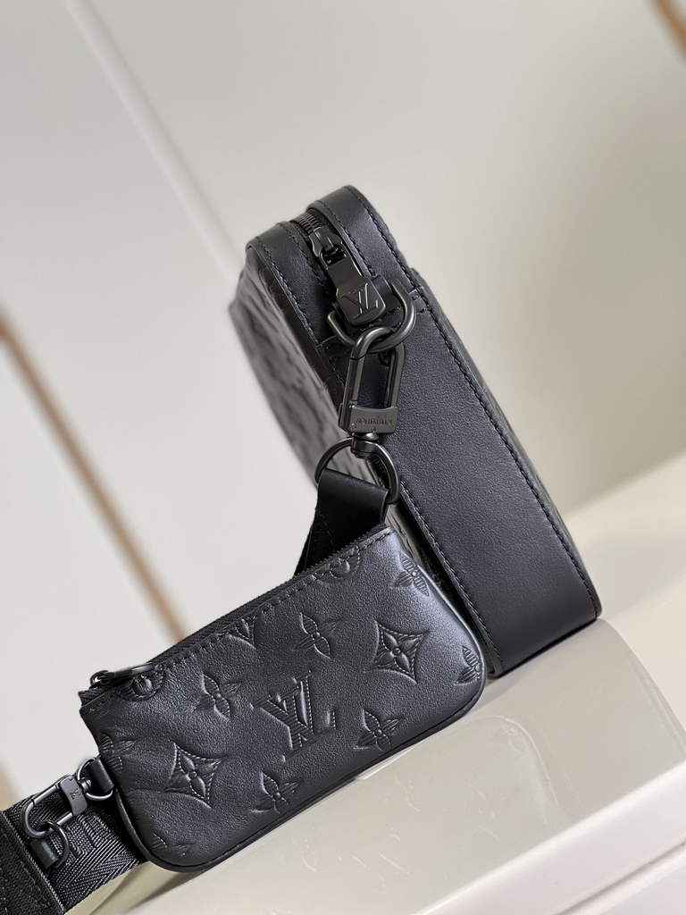 Louis Vuitton M69827 Duo Messenger Monogram Shadow Leather Black