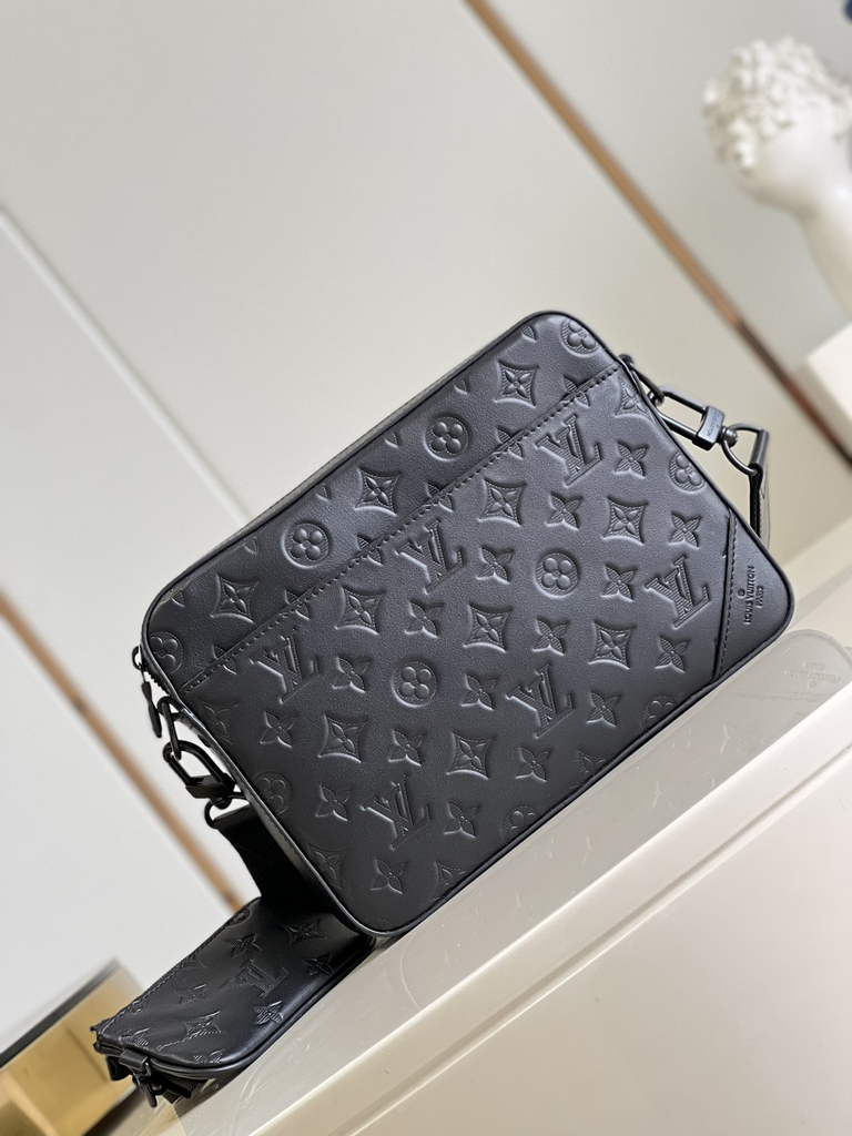 Louis Vuitton M69827 Duo Messenger Monogram Shadow Leather Black