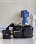 Louis Vuitton M80450 Utility Crossbody Calfskin Leather Black - Default Title - View 1