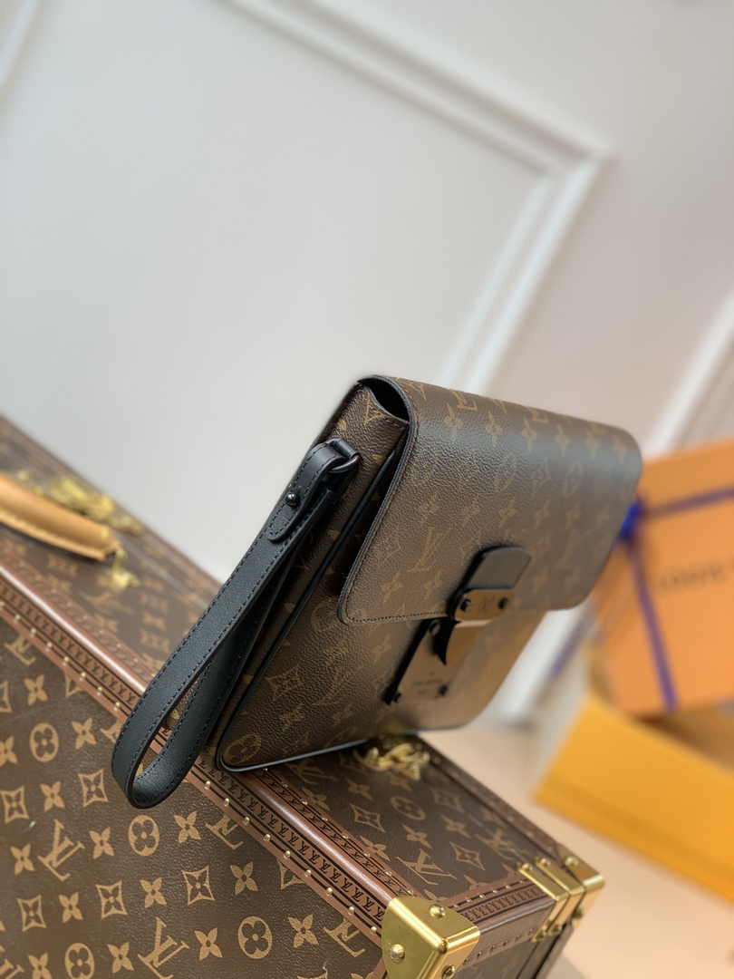 Louis Vuitton M80560 S Lock A4 Pouch Monogram Macassar Canvas - Default Title - View 3