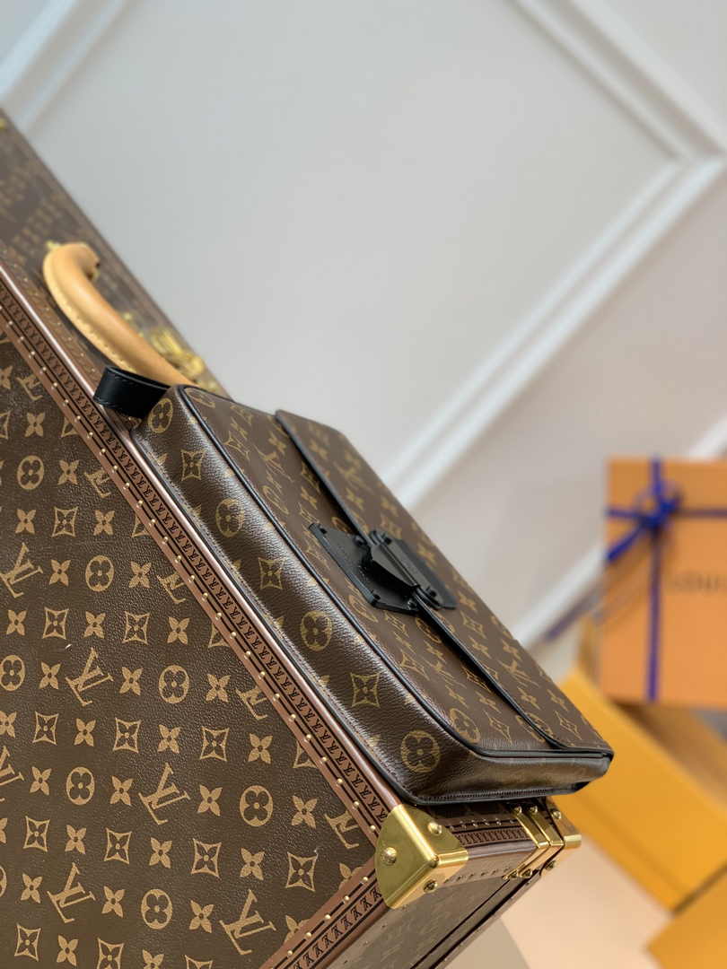 Louis Vuitton M80560 S Lock A4 Pouch Monogram Macassar Canvas - Default Title - View 5