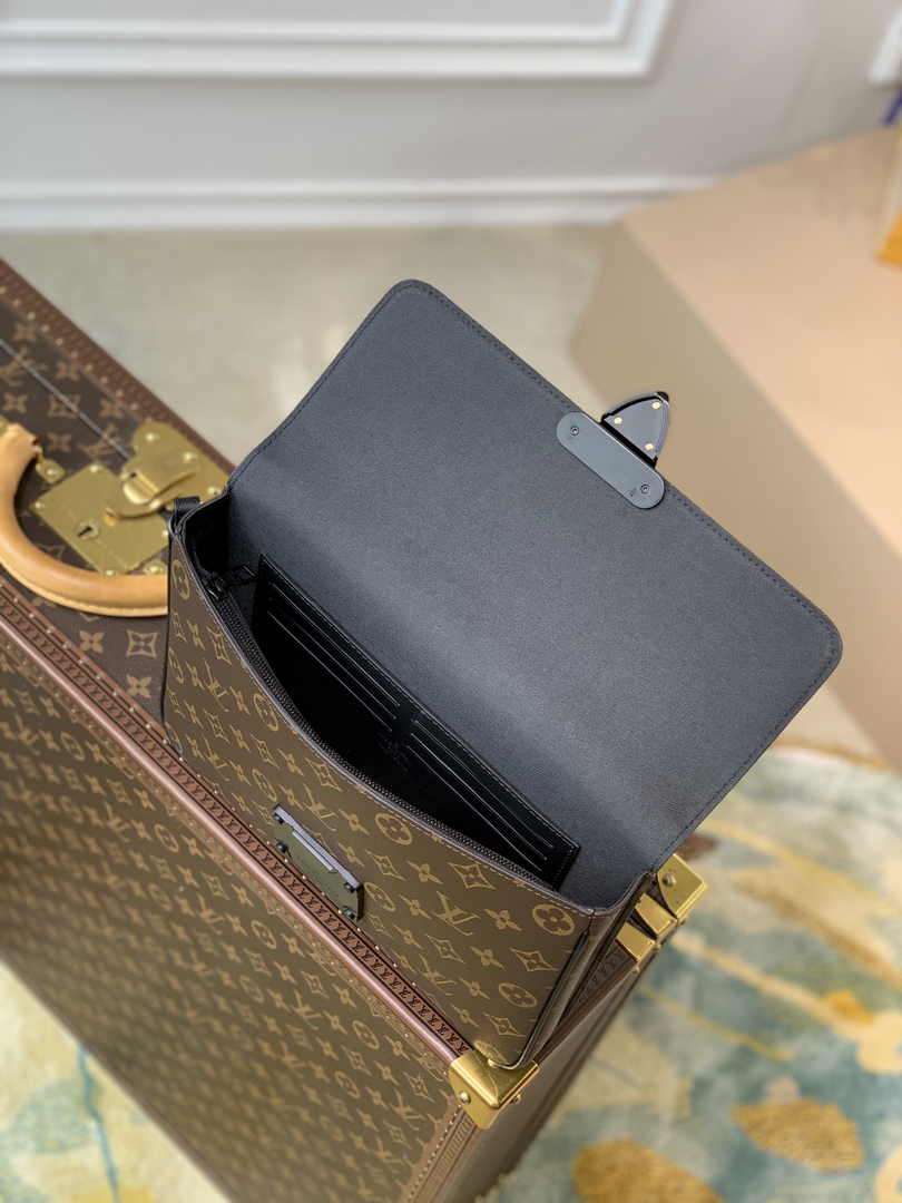 Louis Vuitton M80560 S Lock A4 Pouch Monogram Macassar Canvas - Default Title - View 4