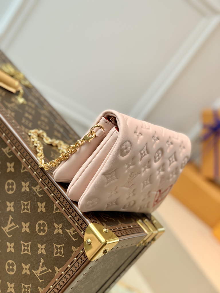 Louis Vuitton M80834 Pochette Coussin Handbag Calfskin Leather Pink - Default Title - View 3