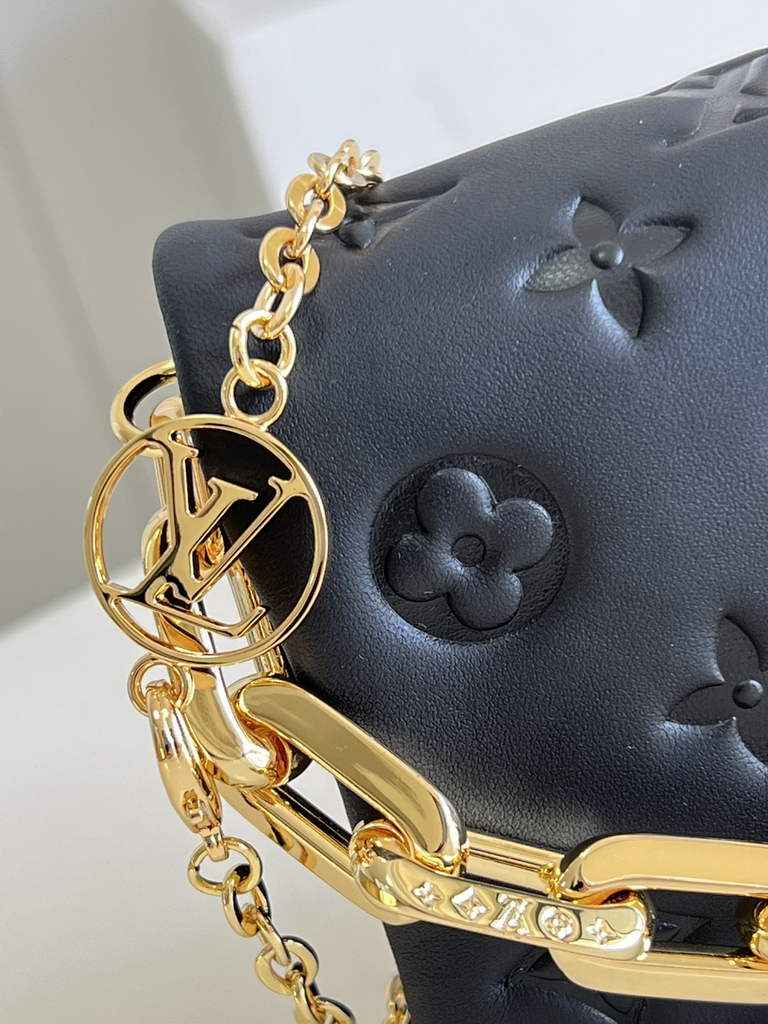 Louis Vuitton M81125 Beltbag Coussin Handbag Calfskin Leather Black
