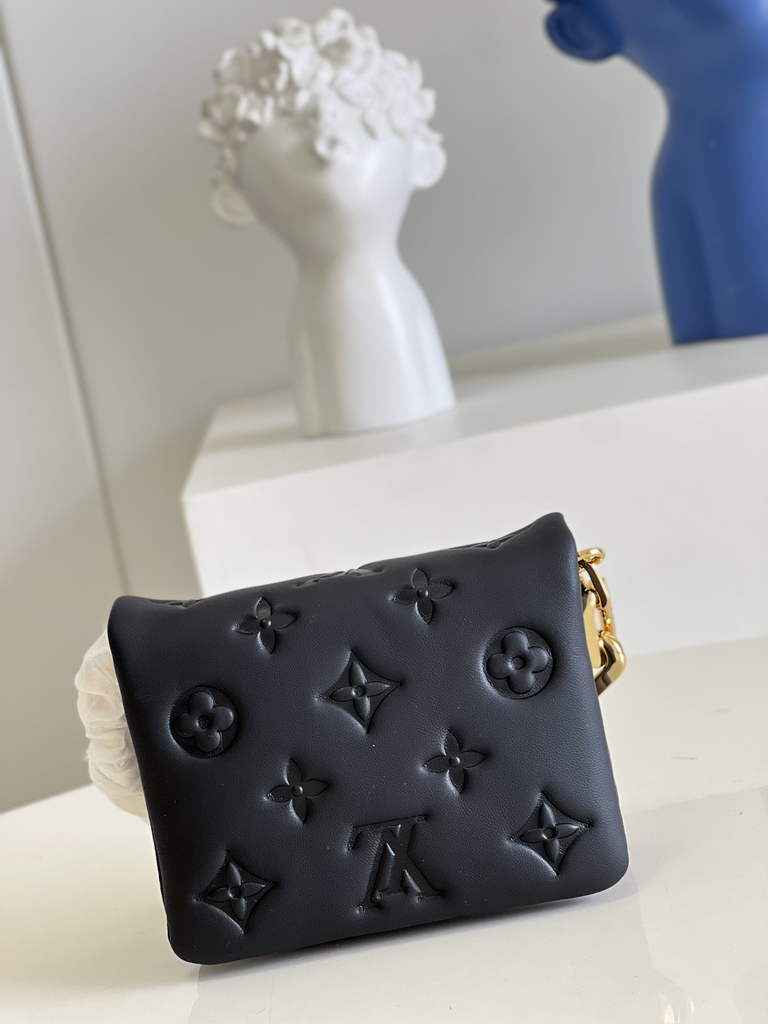 Louis Vuitton M81125 Beltbag Coussin Handbag Calfskin Leather Black