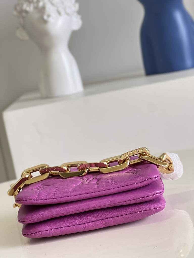Louis Vuitton M81127 Beltbag Coussin Handbag Calfskin Leather Purple