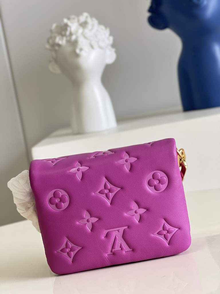 Louis Vuitton M81127 Beltbag Coussin Handbag Calfskin Leather Purple