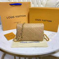 Louis Vuitton M80818 Pochette Coussin Bag Calfskin M80742 Dark Beige
