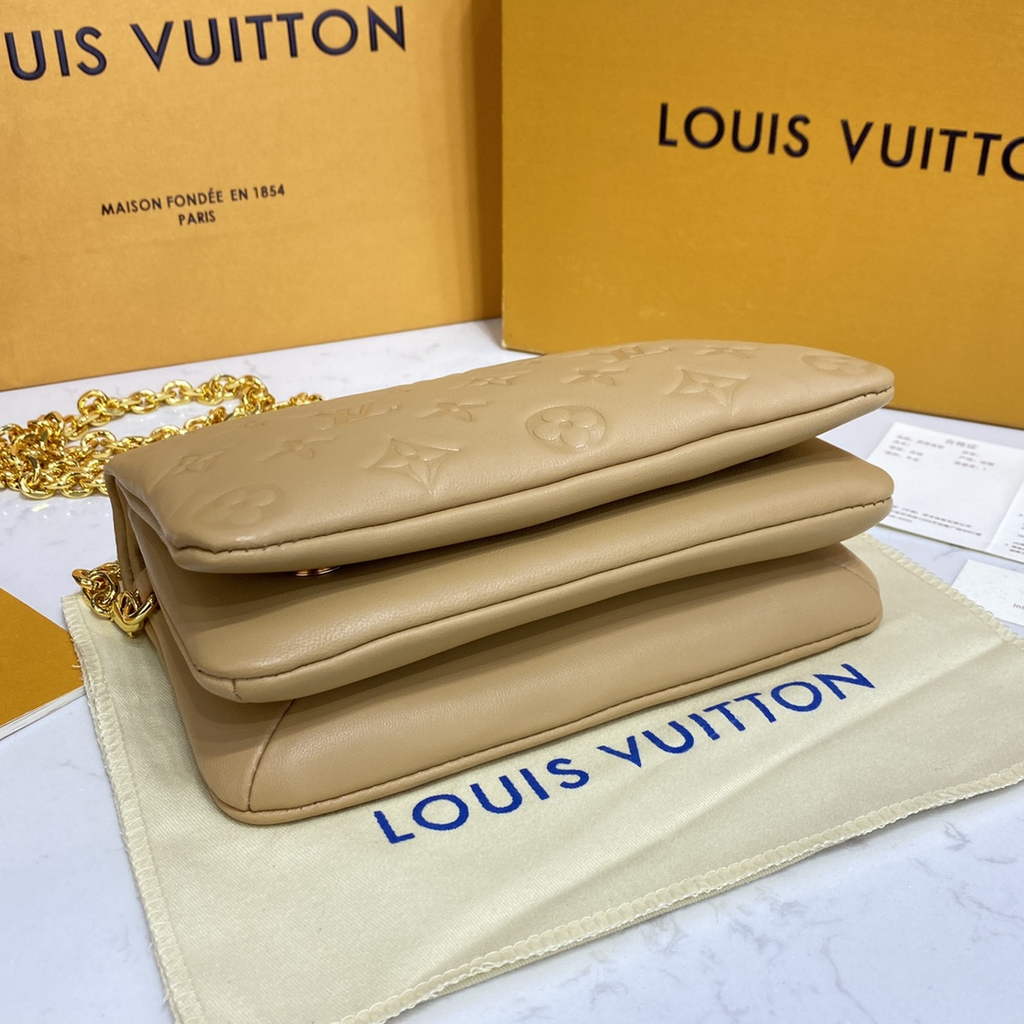 Louis Vuitton M80818 Pochette Coussin Bag Calfskin M80742 Dark Beige - Default Title - View 4