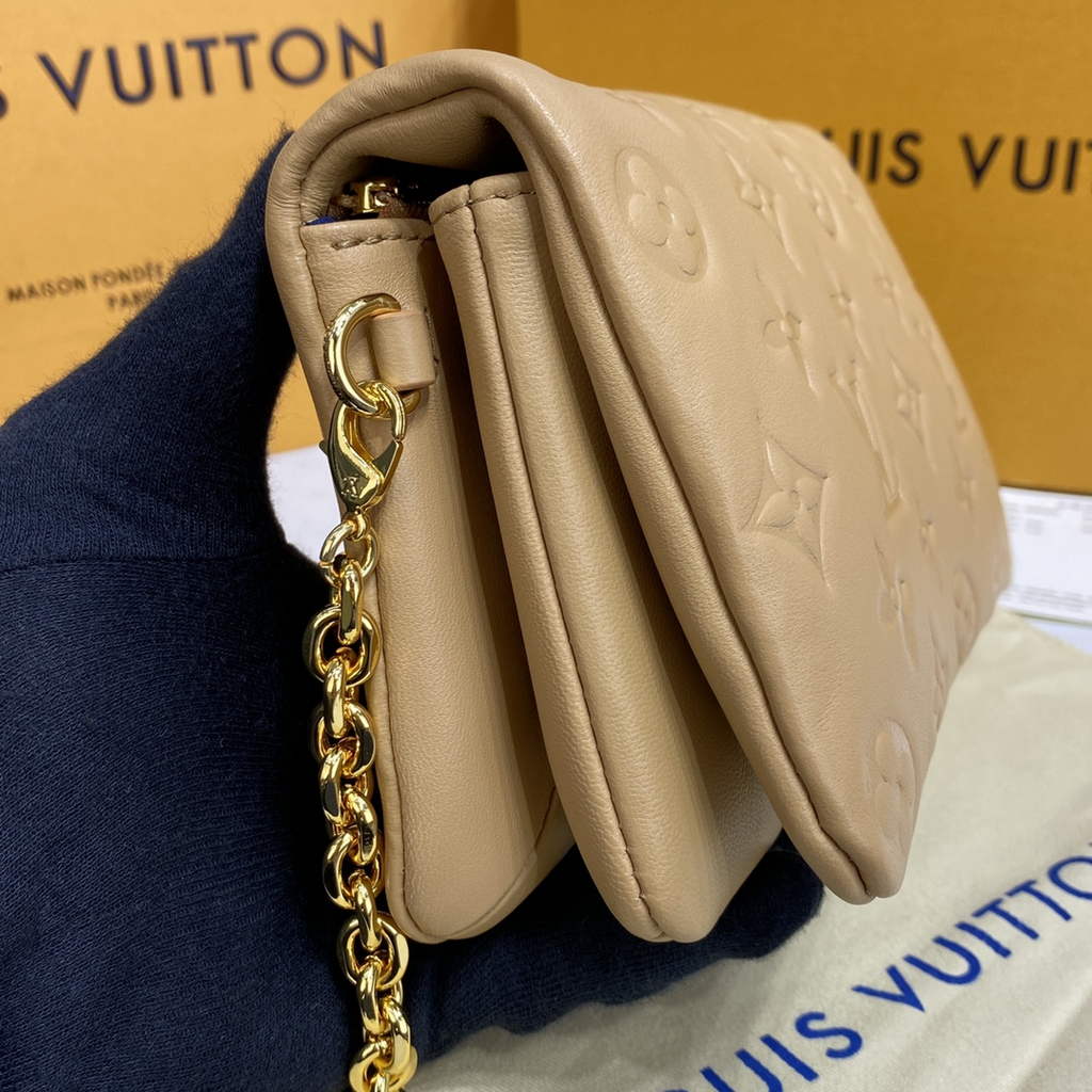 Louis Vuitton M80818 Pochette Coussin Bag Calfskin M80742 Dark Beige - Default Title - View 5