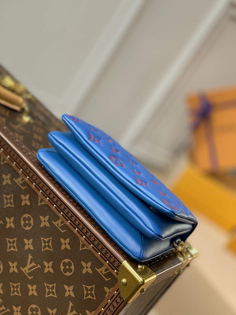 Louis Vuitton M80743 Pochette Coussin Handbag Calfskin M80742 Dark Blue - Default Title - View 4
