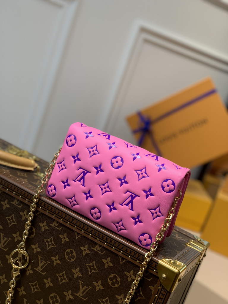 Louis Vuitton M80745 Pochette Coussin Handbag Calfskin M80742 Pink - Default Title - View 2