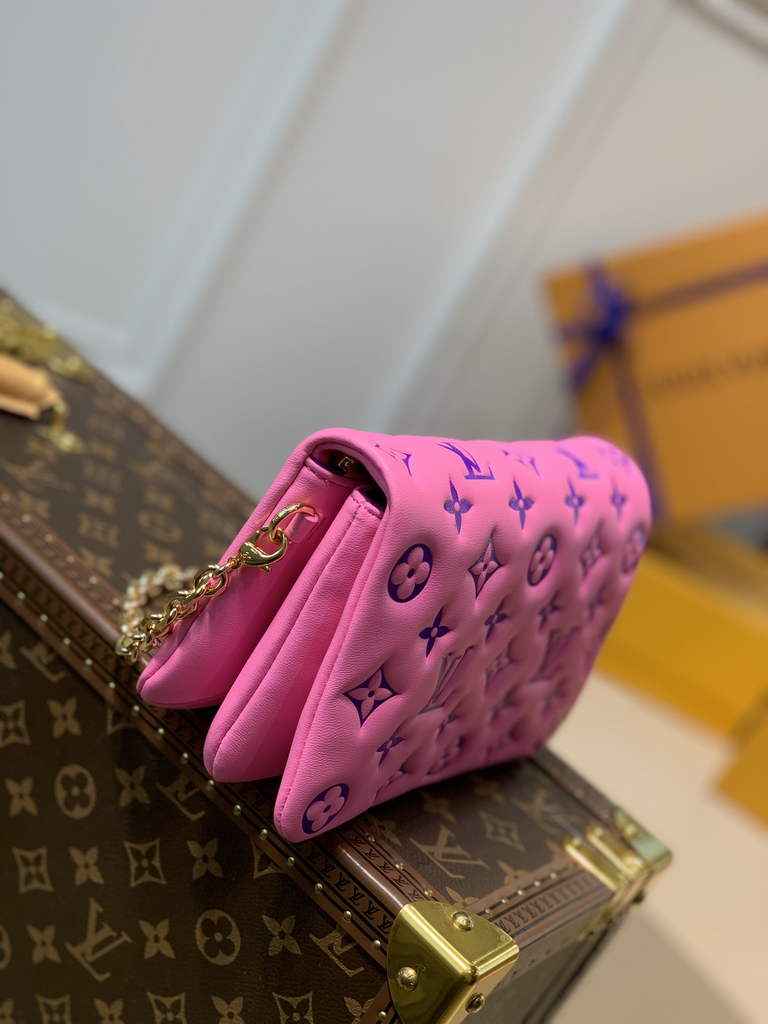 Louis Vuitton M80745 Pochette Coussin Handbag Calfskin M80742 Pink